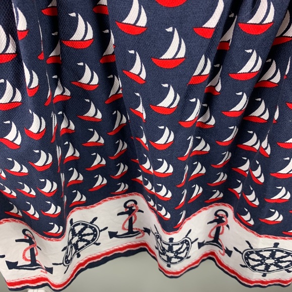 Anthropologie Postmark Windward Sailboat Nautical Halter Dress Size 0 - Picture 5 of 9